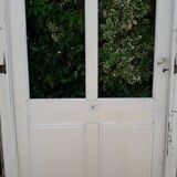 Old glazed door 211.5x105.5cm and its entrance door frame.