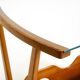 Beautiful mid-century modern side table with magazine rack, made of ash woo
