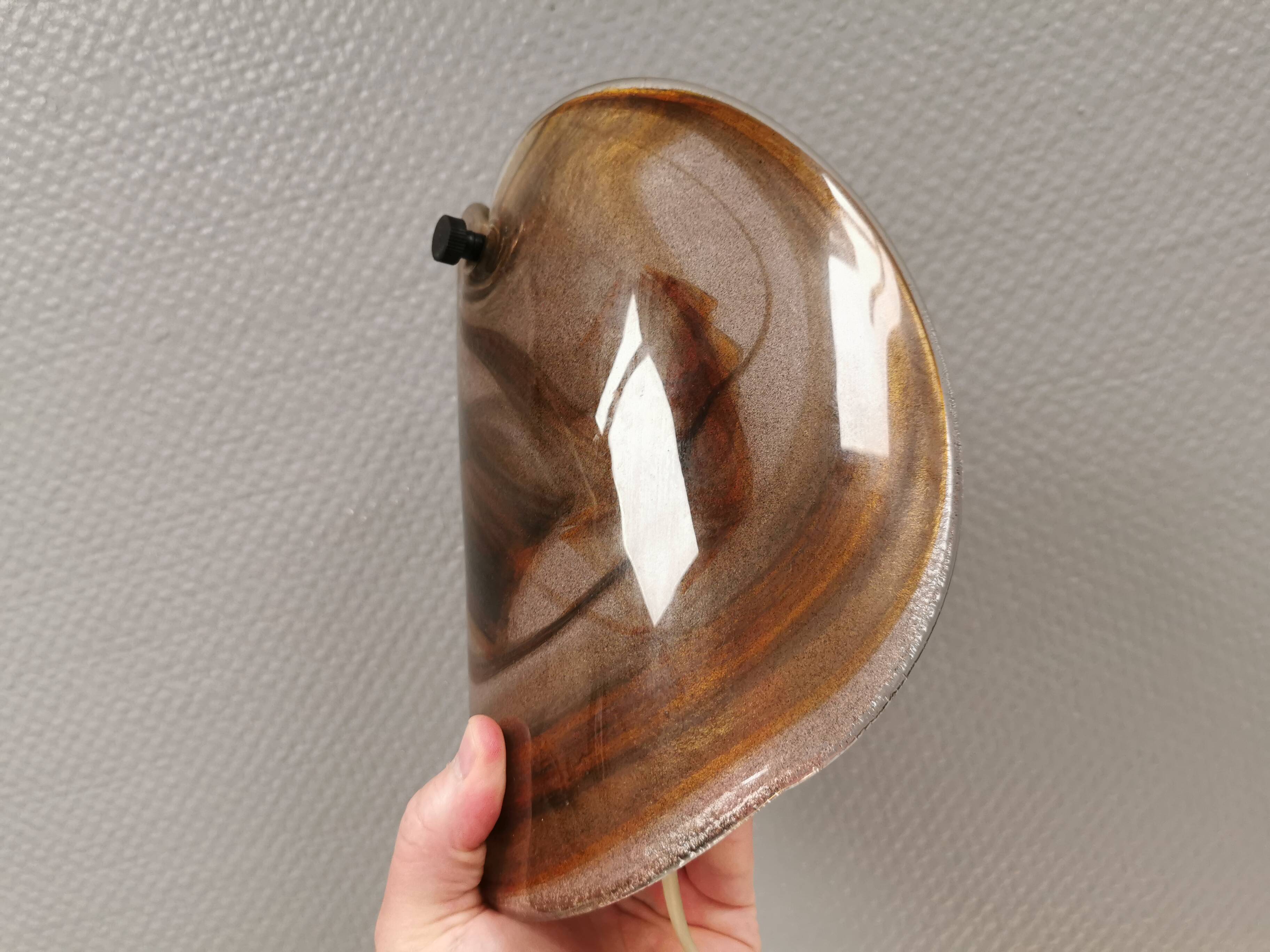 Glass wall lamps, by Per Lutken for Holmegaard Denmark in the late 70s