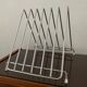 Vintage stainless steel vinyl rack from the 60s and 70s