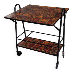 Desserte roulante pliante