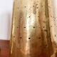 Set of 2 large Mid Century Modern perforated brass pendant lamps