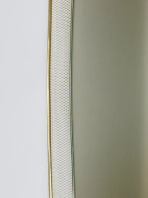 Vereinigte Werkstätten Mid-Century Wall Mirror, Rigitulle Metal & Brass