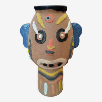 Madam Stoltz ethnic style stoneware vase