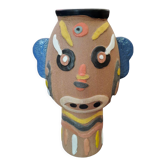 Vase en grès style ethnique Madam Stoltz