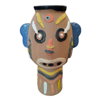 Madam Stoltz ethnic style stoneware vase