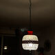 Suspension Mid Century en verre et métal
