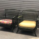 Pair of rattan chairs
