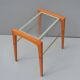 Vintage Danish Coffee Table Oak and Glass Top, Sweden Circa 1970's