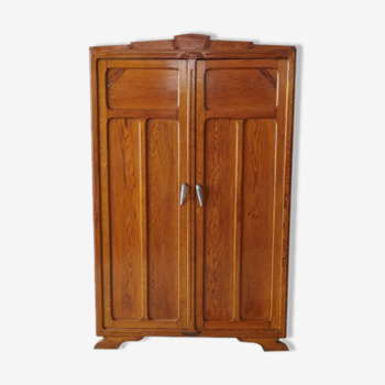 Armoire parisienne en chêne massif