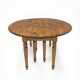 19th Century Tuscan Elm Extendable Round Dining Table with Five Leaves