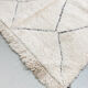 Moroccan Berber carpet beni ouarain ecru diamonds nors engraved 230x157cm