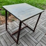 Folding square industrial table