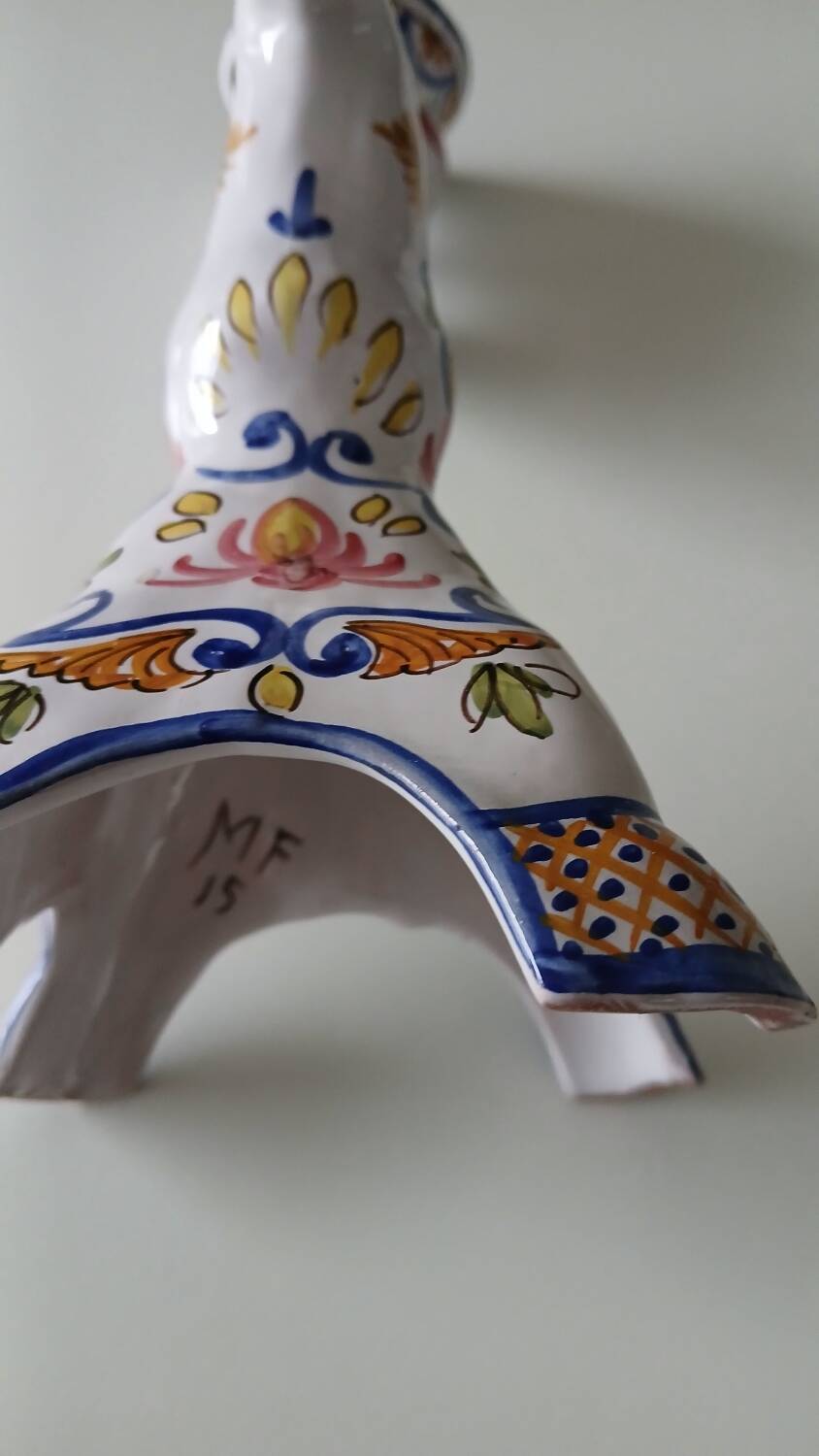 Double candlestick signed MF