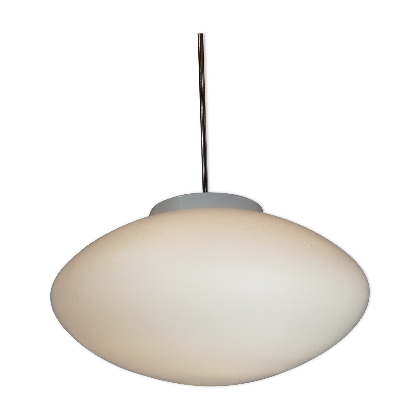 In opalescent glass 1960's hanging lamp