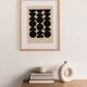 Abstract black collage on old paper signed eawy.