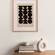 Collage abstrait noir sur papier ancien signé eawy