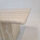 Italian coffee table in travertine, 1980s