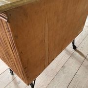 Buffet bar vintage en rotin