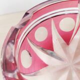 Val Saint Lambert red-lined crystal ashtray