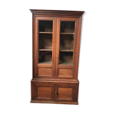 Oak library or curiosity cabinet showcase