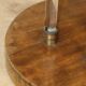 Art Deco side table in wood, brass and glass