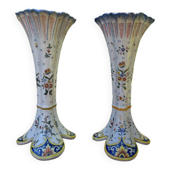 Pair of earthenware vases from Moustiers