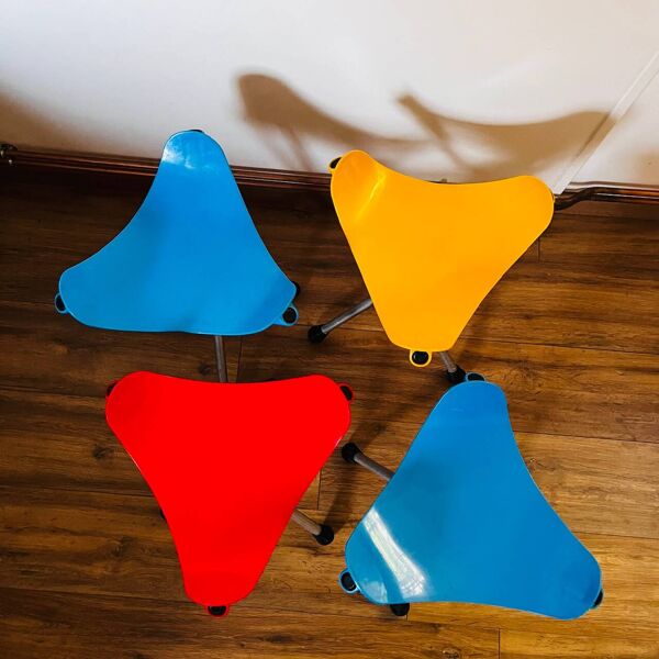 Ensemble de 4 tabourets LALLEMAND