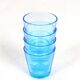 Set of 4 Iittala / Kaj Franck 'Kartio' drinking glasses / 'glacier blue' / Mid Century Modern design / Finland