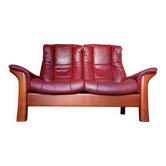 Canapé lounge Windsor Ekornes Stressless en cuir. Norvège vers 1990
