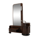 1930s art deco toilet cabinet with mirror in walnut, czechoslovakia