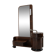 1930s art deco toilet cabinet with mirror in walnut, czechoslovakia