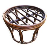 Bamboo and wicker stool: 80's