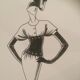 Illustration of mode or press by Pierre Cardin - 80s