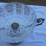 Crystal cup and silver metal