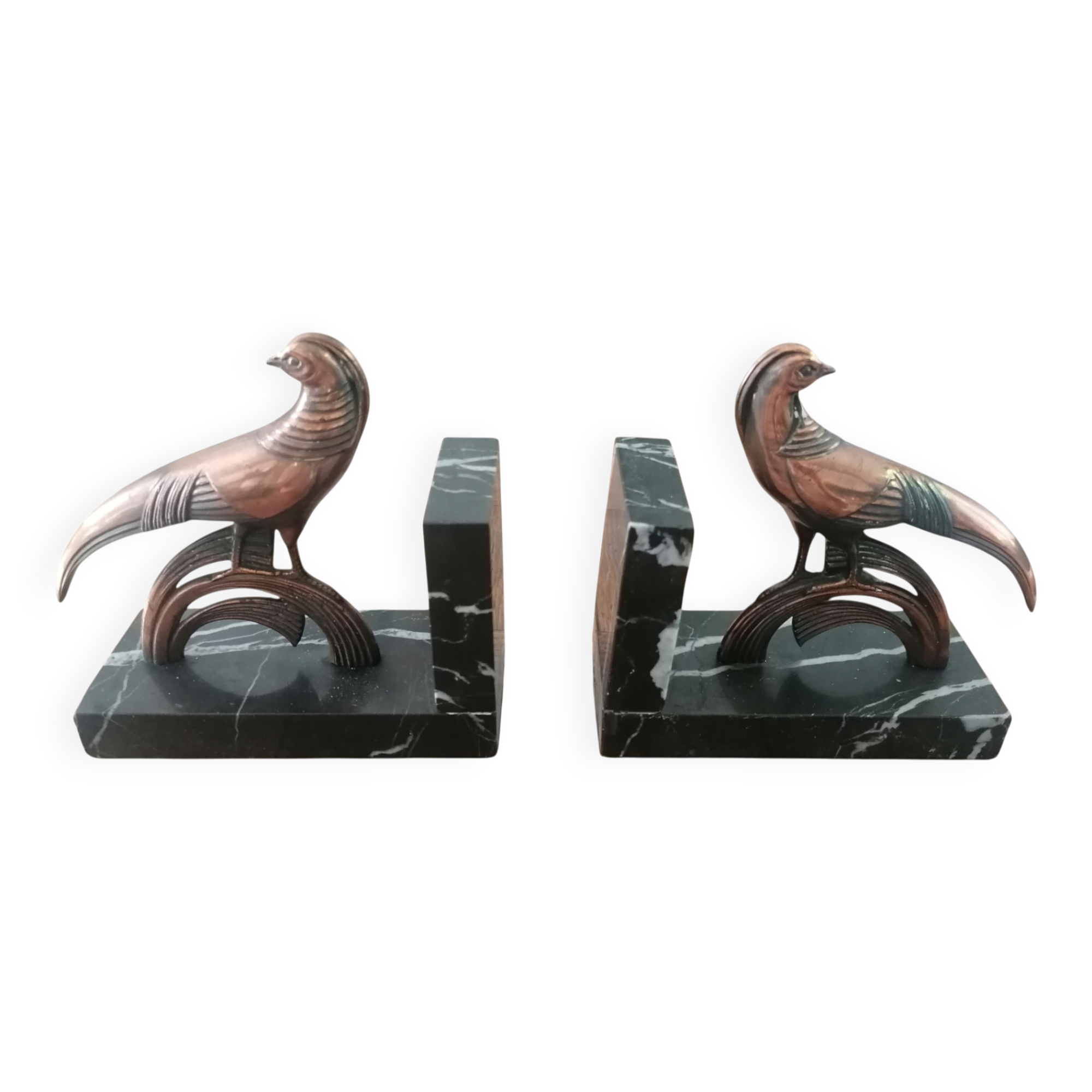 Art Deco bird bookends.