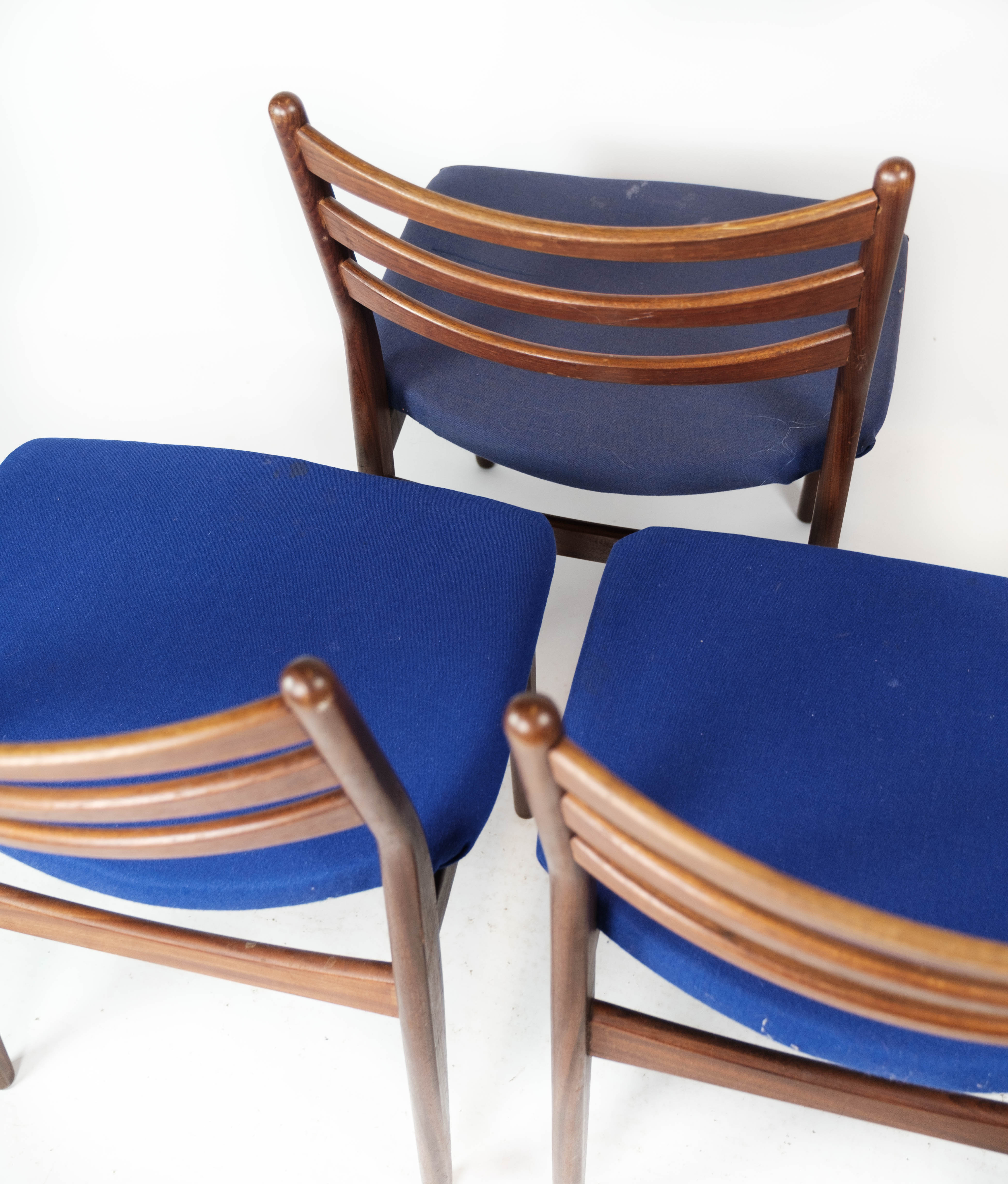 Set of three dining room chairs in teak Danish design, 1960s