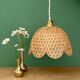 Vintage pendant light in natural materials