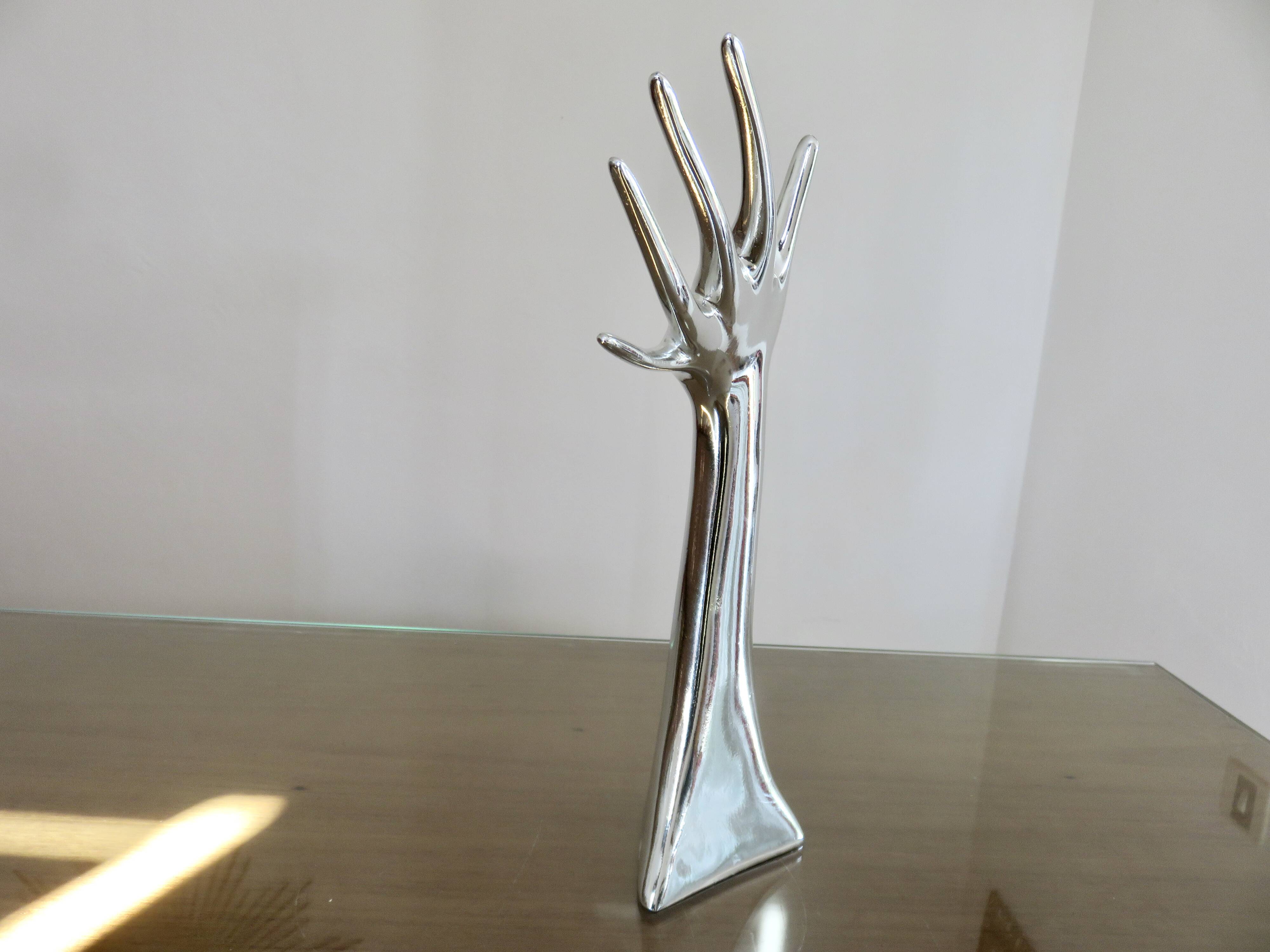 Hand ring sizer in chrome resin vintage 2000s