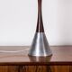 Swedish table lamp in Aluminum, Rosewood and Bakelite by Bergboms 1960.