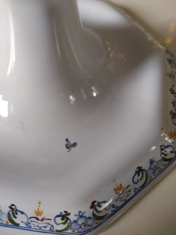 Pair of candlesticks Moustiers