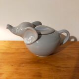 Vintage Elephant teapot in gray ceramic