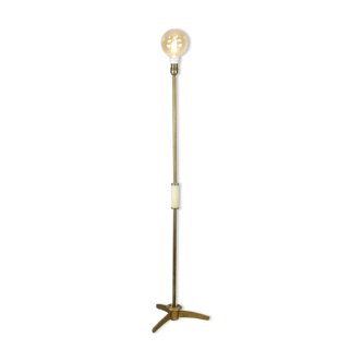 Minimal mid-century brass & marble lamp