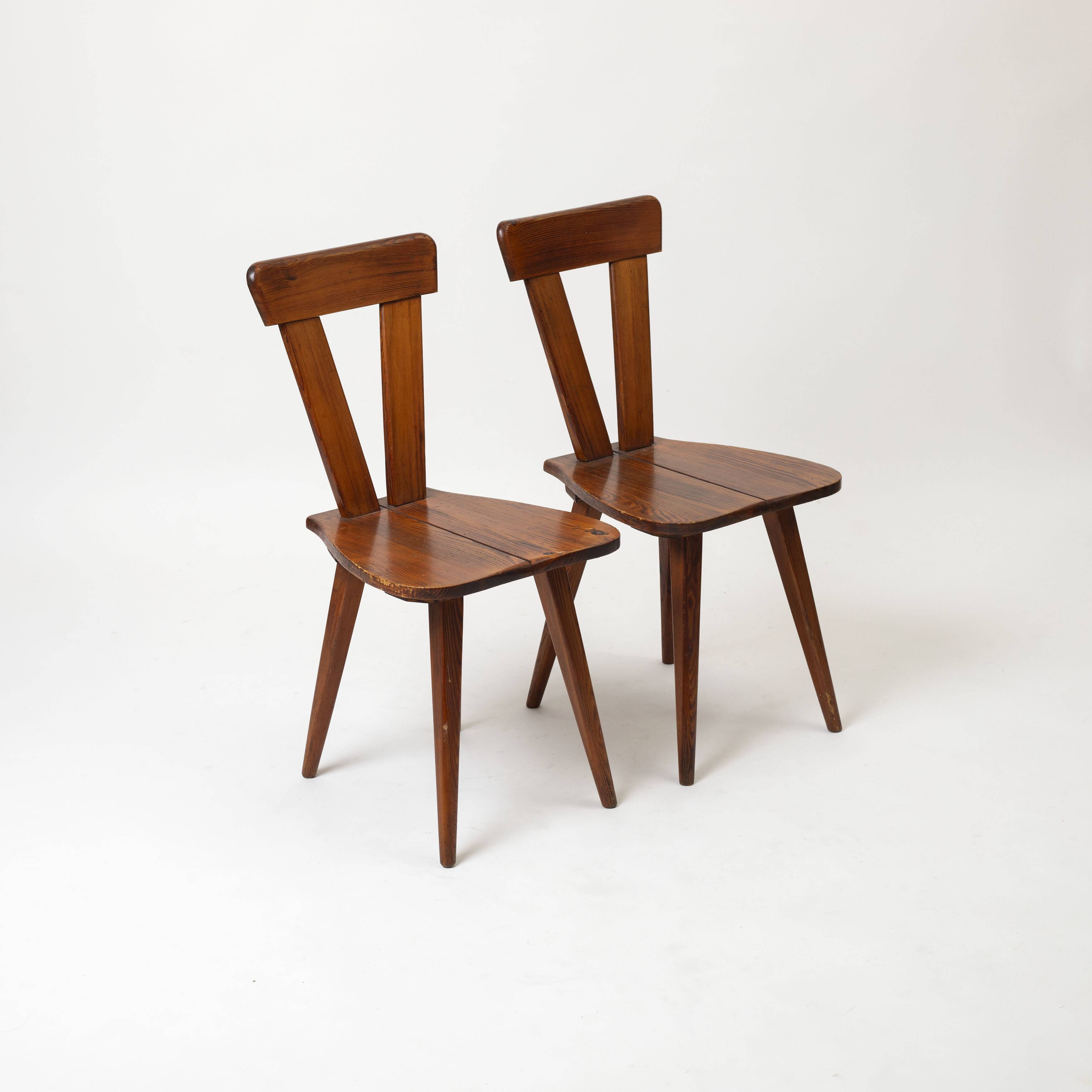 Ensemble de 2 rares chaises "Zydel" par Olgierd Szlekys et Władysław Wincze pour Ład, Pologne, années 1960