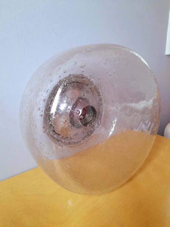 Applique ou plafonnier space age en verre bullé 1970