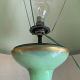 Green opaline lamp enhanced with gilding nets (late nineteenth century)