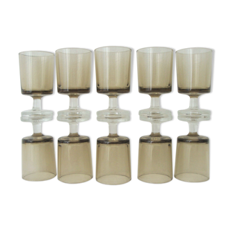 Set of 10 vintage alcohol glasses