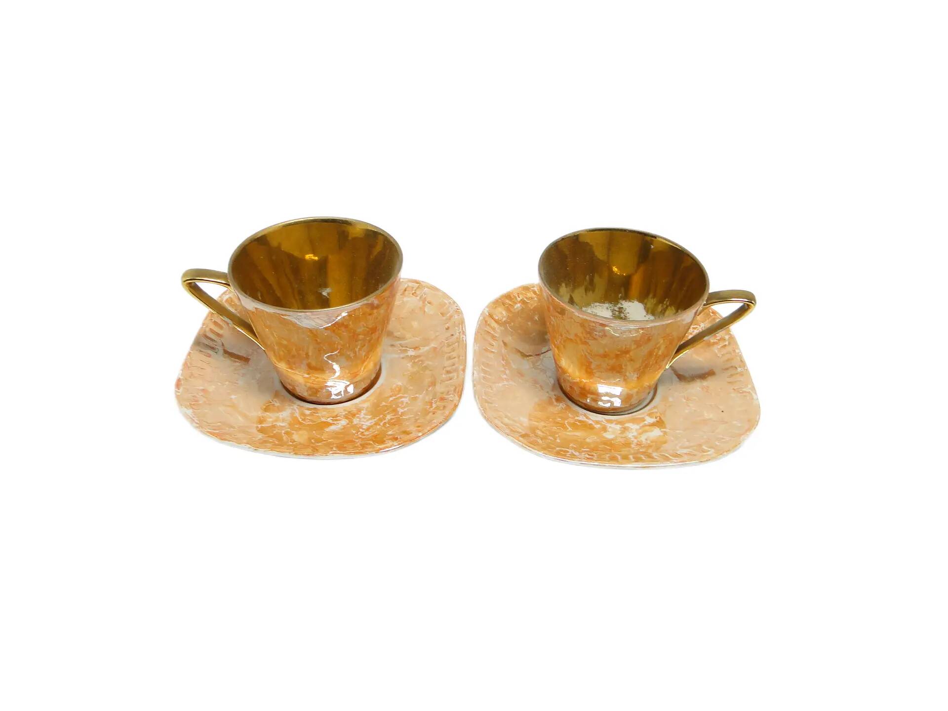 Pair of Helena cups, mid-century modern, porcelain, Wawel Porcelain Factory, Poland, 1970s.