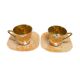 Pair of Helena cups, mid-century modern, porcelain, Wawel Porcelain Factory, Poland, 1970s.