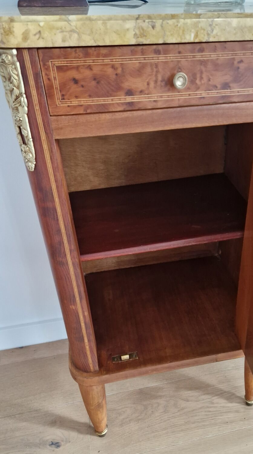 Low furniture marquetry style louis XVI